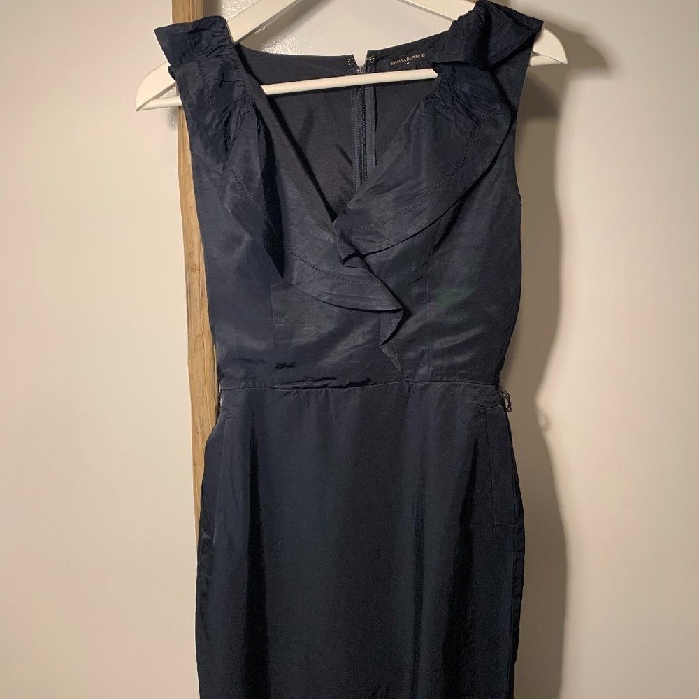 Black Banana Republic Belted Dress